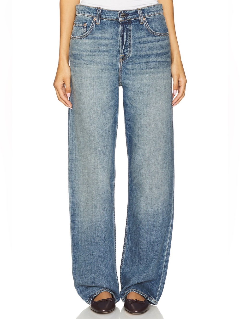 GRLFRND Bella Low Rise Boyfriend Straight Jeans in Vermont Size 28 Cotton